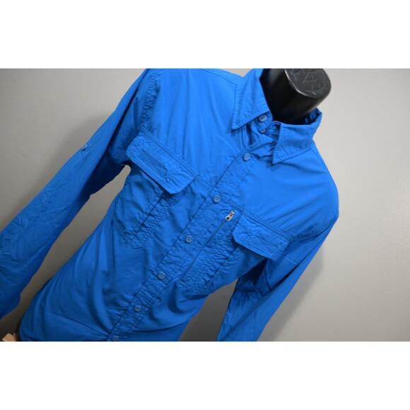 Alpine Design Camp Shirt Tech Series Breathable Blue Vented Mens Size Small - Picture 5 of 8